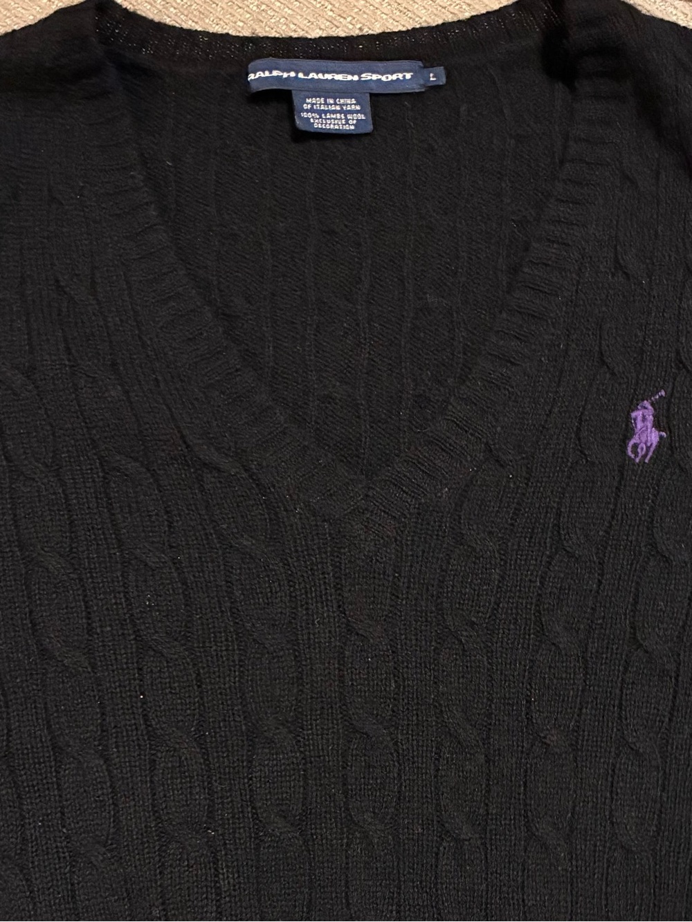 RALPH LAUREN SPORT LAMBS WOOL SWEATER SIZE L